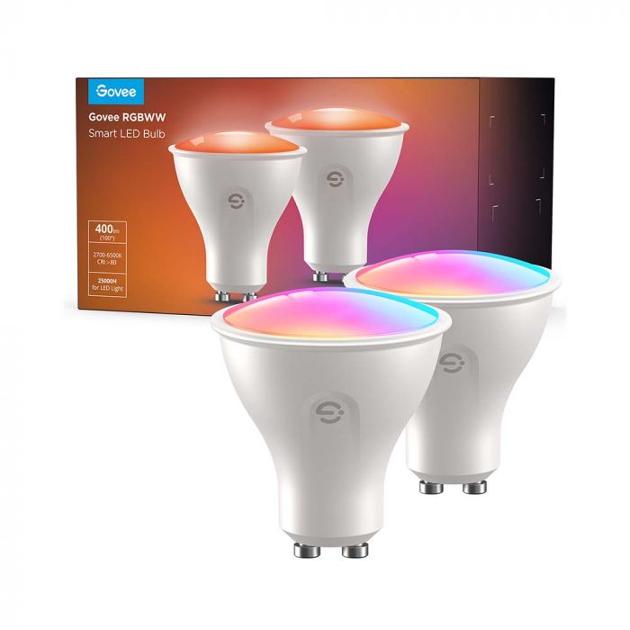 Набір ламп 2шт Govee B600D GU10 Smart LED Bulb, RGBWW, WI-FI/Bluetooth, білий