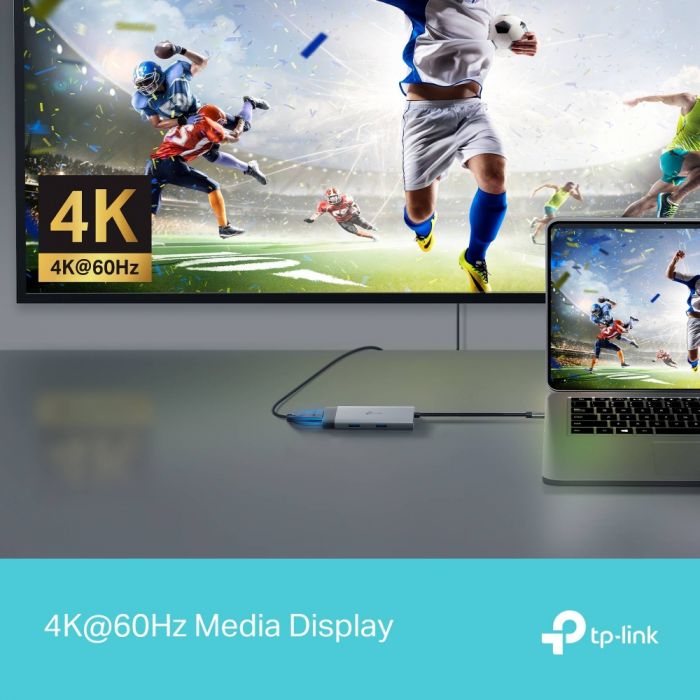 Хаб USB TP-LINK UH5020C USB-C > 2xUSB3.0/1xUSB-C/1xHDMI/1xPD 100Wh
