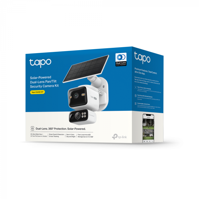Комплект розумної бездротової камери TP-LINK TAPO C645D KIT 2K QHD та сонячної панелі