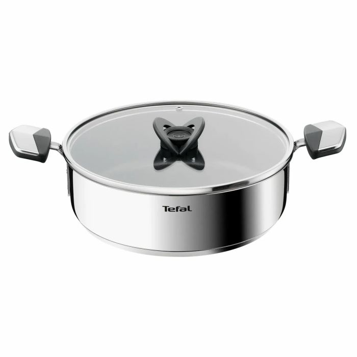 Сотейник Tefal Excellence+, з кришкою, 26см, нержавіюча сталь, скло, бакеліт, чорний