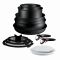 Набір посуду Tefal Ingenio Excellence+, 13 предметів, алюміній, нержавіюча сталь, бакеліт, чорний