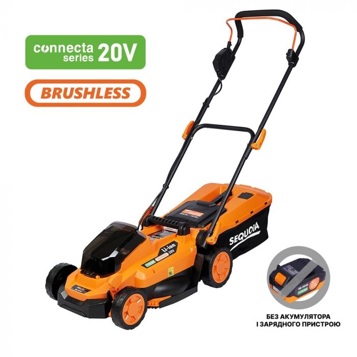 Газонокосарка акумуляторна SEQUOIA SBL2033B 20В 33см 30л 25-75мм ЗП 10.6кг без АКБ та ЗП
