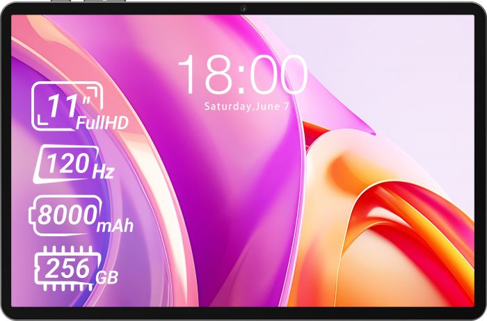 Планшет Teclast T50 Plus (2025) 11" 6ГБ, 256ГБ, LTE, 8000мА•год, Android, сірий