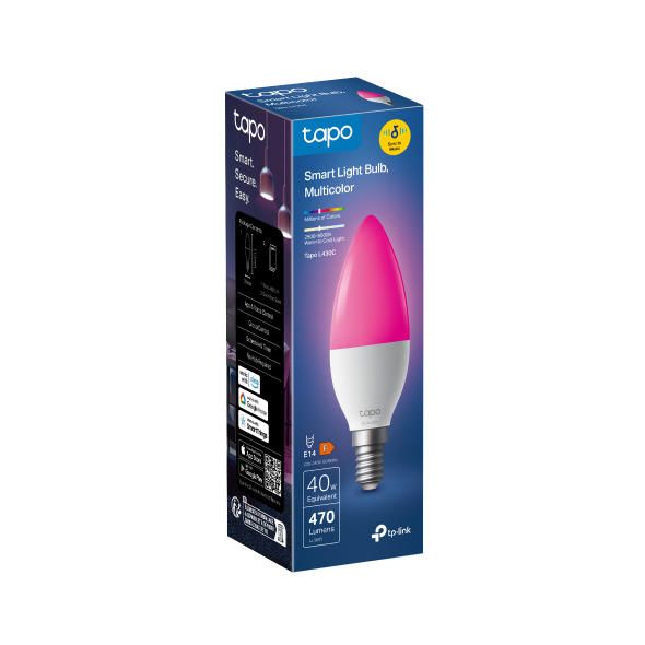 Розумна багатокольорова Wi-Fi лампа TP-LINK Tapo L430C N300 E14