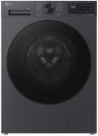 Стиральная машина LG фронтальная, 8кг, 1200, A, 48см, дисплей, пар, инвертор, чорний матовий