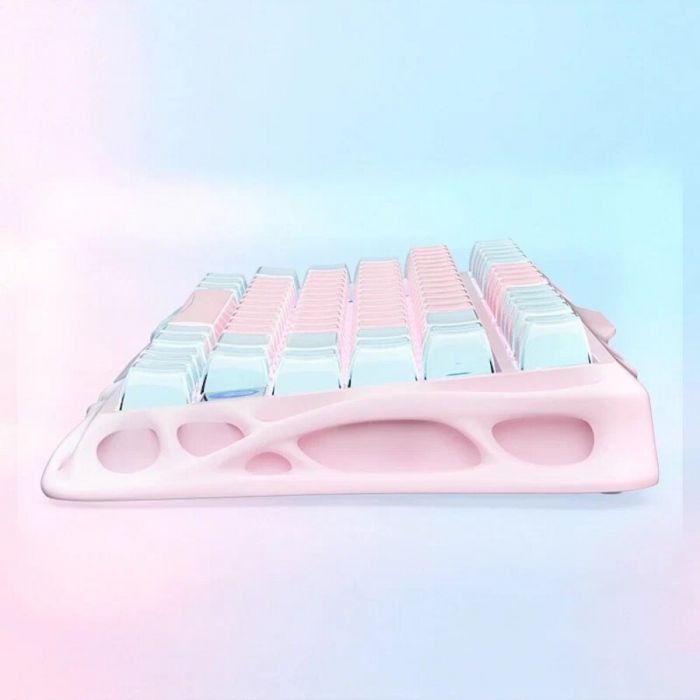 Клавіатура механічна GravaStar Mercury K1 Lite 80keys, GravaStar x BSUN Grey, BT/WL/USB, Lumen Rose