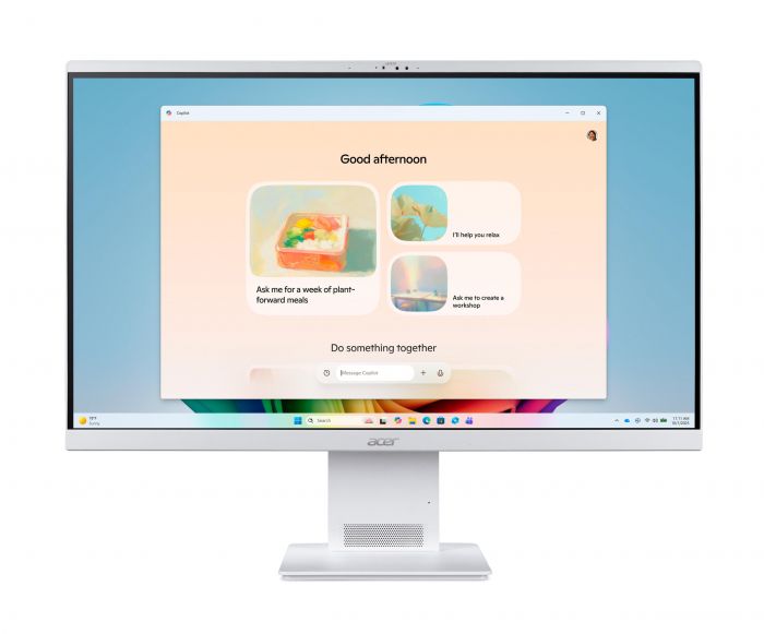 Комп'ютер персональний моноблок Acer Aspire S27B-UGMTL-H 27" FHD, Intel U7-155H, 32GB, F1TB, UMA, WiFi, кл+м, Lin, білий