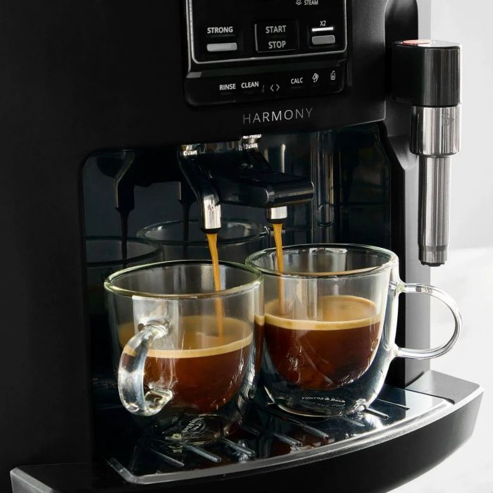 Кавомашина Krups Harmony 1.7л, зерно, ручний капучинатор, мех. керування, авторецептів - 4, свій рецепт, чорний