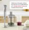 Блендер Tefal заглибний Quickchef+ 1000Вт, 3в1, чаша-800мл, чопер-1000мл, турборежим, сріблясто-сірий