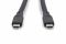 Кабель DIGITUS USB-C > USB-C заряджання/синхронізації, USB4 2.0, 80G, 240W, 16K, силіконовий, 0.5м, чорний