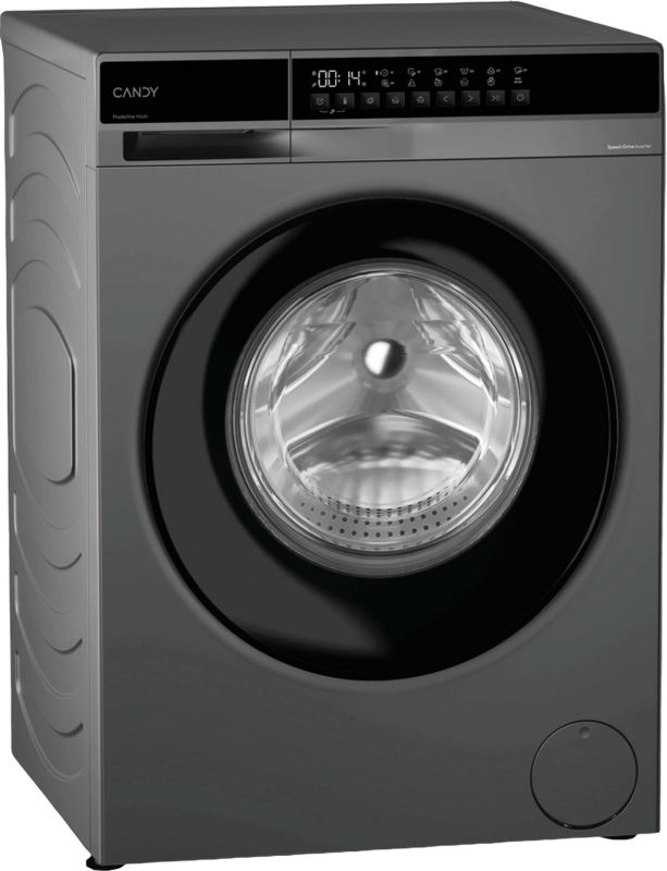 Пральна машина Candy ProWash 100 фронтальна, 7кг, 1200, A, 43.9см, дисплей, пара, інвертор, люк чорний, cріблястий