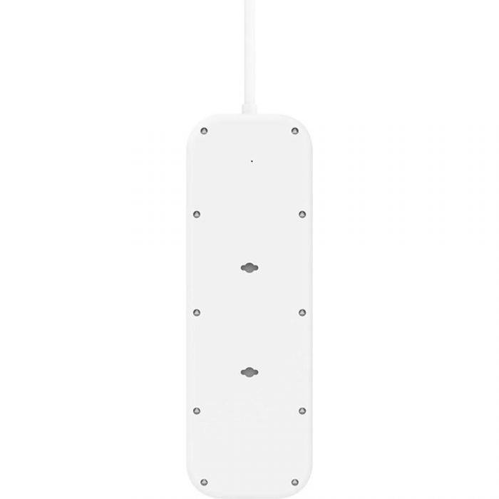 Подовжувач мережевий Belkin 2м, 8хТипE, 16А, USB-A/USB-C 18Вт, фільтр, білий