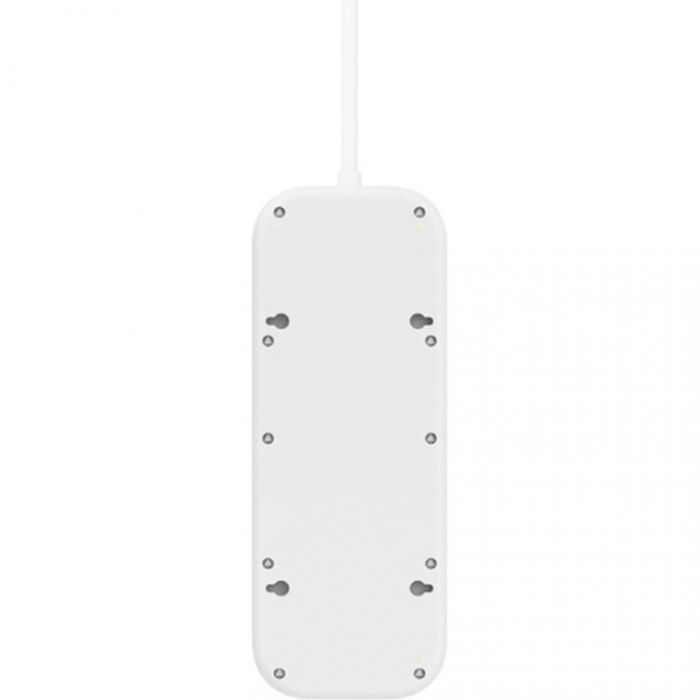 Подовжувач мережевий Belkin 2м, 6хТипE, 16А, USB-A/USB-C 18Вт, фільтр, білий