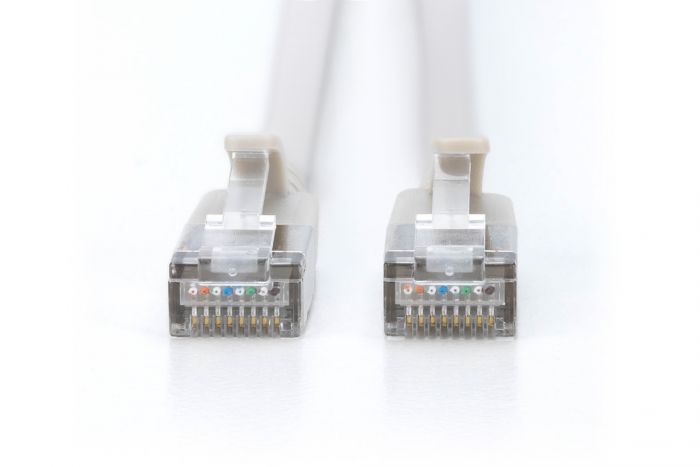 Патч-корд DIGITUS CAT 6a F-FTP Sliim, 10 м, AWG 32/7, Cu, LSZH, сірий