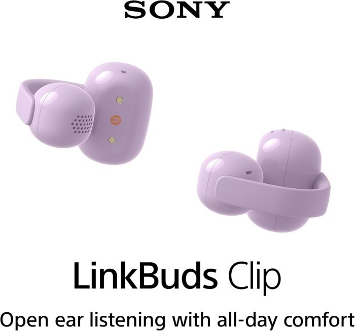 Навушники TWS Sony LinkBuds Clip BT 5.3, IPX4, SBC, AAC, Mic, Фіолетовий