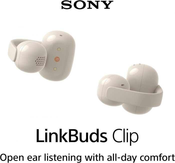 Навушники TWS Sony LinkBuds Clip BT 5.3, IPX4, SBC, AAC, Mic, Бежевий