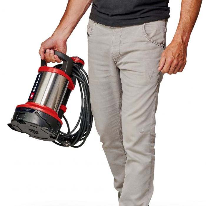 Насос дренажний Einhell Flutset GE-DP 7535 N LL ECO 750Вт, 18500л/год, вис. 9м, глиб. 7м, нержавіюча сталь, 5.7кг