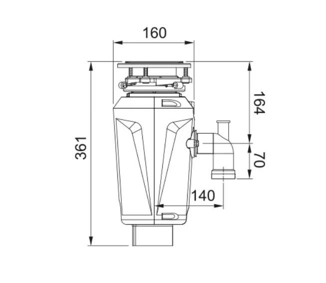 Комплект - мийка MRG 610-52 TL фраграніт, сірий сланець, 114.0716.704 і подрібнювач харч. відходів SLIM 50, 134.0715.098, вкл. Сифон