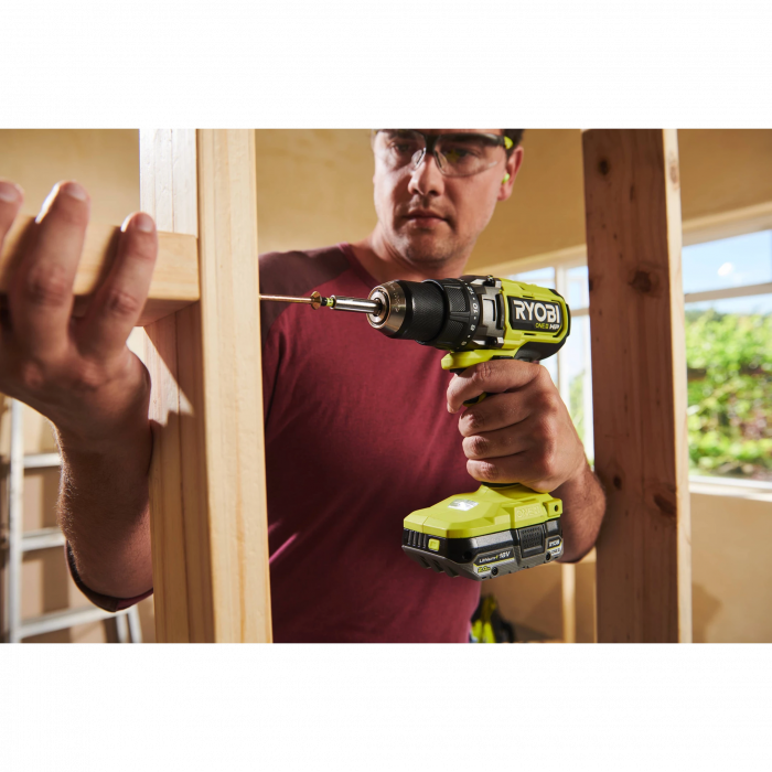 Шурупокрут-дриль ударний акумуляторний Ryobi ONE+ HP RDD18X1-0 18В 105Нм 700·2150об/хв 1.3кг без АКБ та ЗП