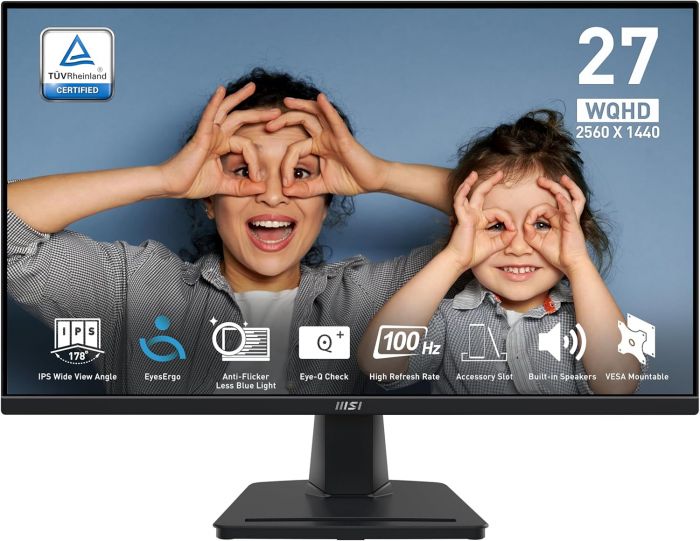 Монітор MSI 27" PRO MP275Q 2xHDMI, DP, MM, IPS, 2560x1440, 100Hz, 1ms, sRGB 100%, AdaptiveSync