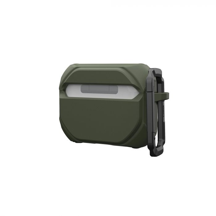 Чохол UAG для AirPods Pro (Gen 3, 2025) with Built-in Phone Stand, Monarch, Olive Drab/Silver