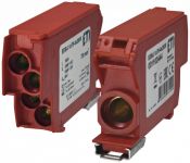 Блок розподільчий EDBJ-1x70-4x25/R (192A, 1000V AC/1500V DC, IN: 1x70, OUT: 4x25, червоний)