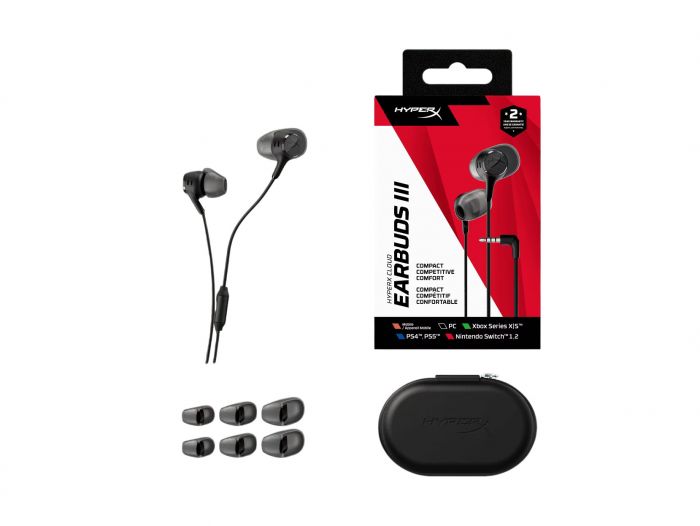 Гарнітура ігрова HyperX Cloud Earbuds III, 3.5мм, чорний