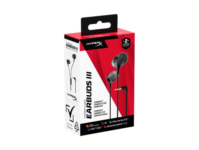 Гарнітура ігрова HyperX Cloud Earbuds III, 3.5мм, чорний