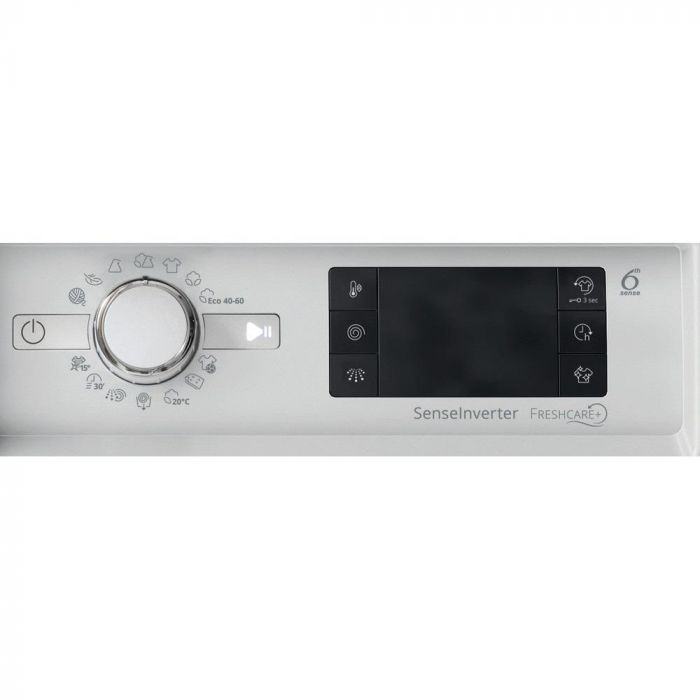 Пральна машина Whirlpool вбудована фронтальна, 7кг, 1400, D, 60см, дисплей, пара, білий