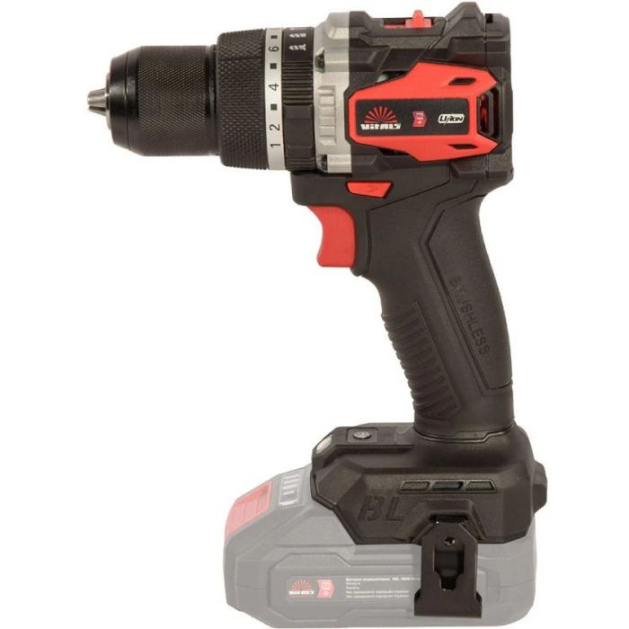 Шурупокрут-дриль акумуляторний Vitals Professional AU 1875 BL SmartLine+ 18В 75·20Нм 500·2000об/хв 1.2кг без АКБ та ЗП
