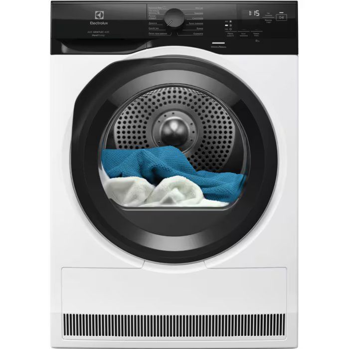 Сушильна машина Electrolux тепловий насос, 9кг, А+++, 64см, дисплей, білий