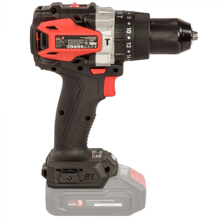 Шурупокрут-дриль акумуляторний Vitals Professional AU 18120 BL SmartLine+ 18В 120·60Нм 500·2000об/хв кейс 2.06кг без АКБ та ЗП