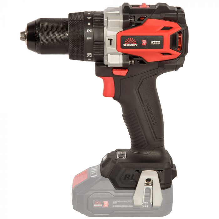 Шурупокрут-дриль акумуляторний Vitals Professional AU 18120 BL SmartLine+ 18В 120·60Нм 500·2000об/хв кейс 2.06кг без АКБ та ЗП