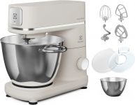 Кухонна машина Electrolux, 1200Вт, чаша-метал, корпус-метал, насадок-4, білий