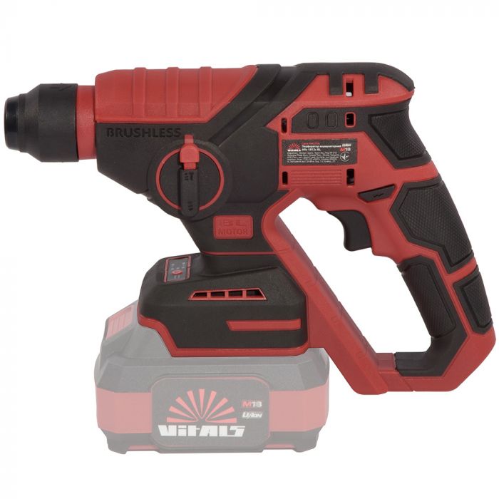 Перфоратор акумуляторний Vitals Master ARa 1812c BL 18В 1.7Дж 0-3000уд/хв 0-750об/хв IP21 1.25кг без АБК та ЗП