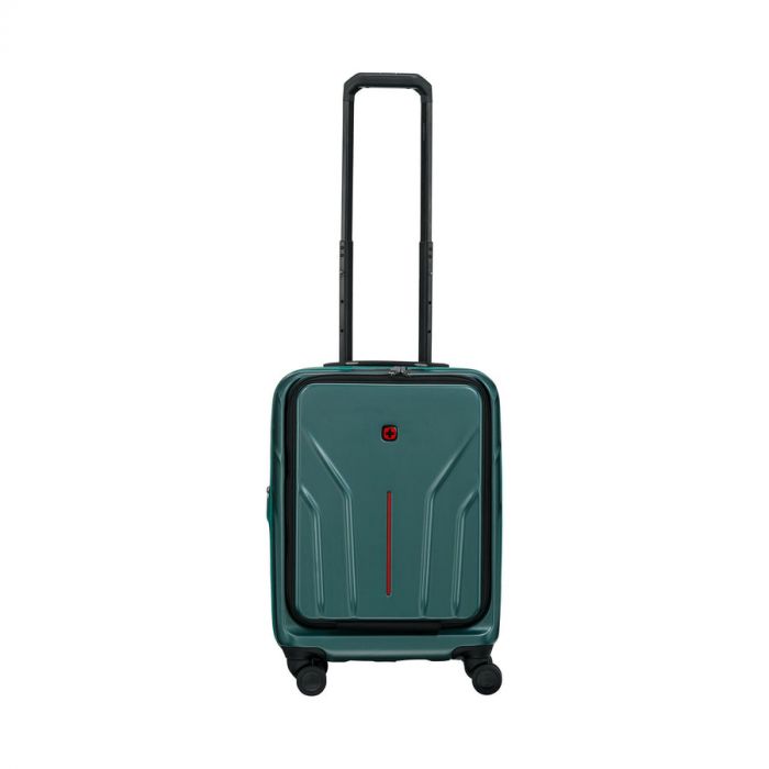 Валіза Wenger Amplix Hardside Carry-On, мала, з відсіком для н/б 16", полікарбонат, TSA, 4 колеса, розширення, USB, зелений