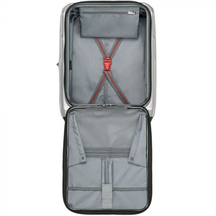 Валіза Wenger Amplix Hardside Carry-On, мала, з відсіком для н/б 16", полікарбонат, TSA, 4 колеса, розширення, USB, сріблястий