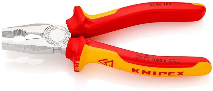 Плоскогубці KNIPEX діелектричні для робіт під напругою 10000В 180мм 0.264кг