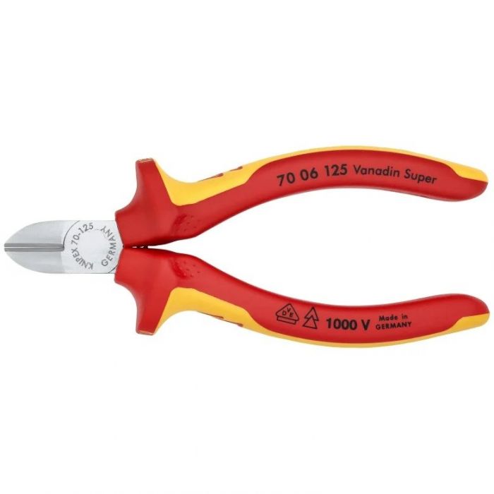 Кусачки-бокорізи KNIPEX діелектричні для робіт під напругою 10000В 0-4мм 125мм 0.121кг