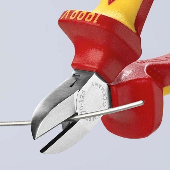 Кусачки-бокорізи KNIPEX діелектричні для робіт під напругою 10000В 0-4мм 125мм 0.121кг