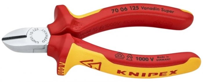 Кусачки-бокорізи KNIPEX діелектричні для робіт під напругою 10000В 0-4мм 125мм 0.121кг