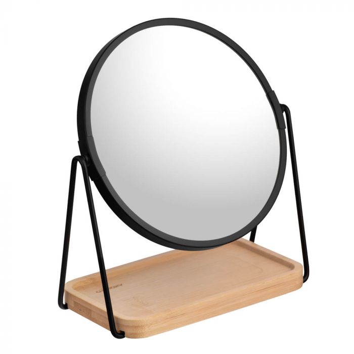 Дзеркало з підставкою 16" Ardesto 16.5x10x1.5см, скло, бамбук, метал, пластик, чорний