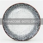 Тарілка десертна ARDESTO Alcor, 19см, порцеляна, біло-чорний