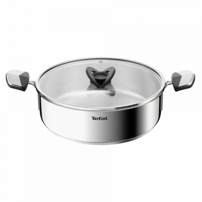 Сотейник Tefal Emotion+, з кришкою, 24см, нержавіюча сталь, бакеліт