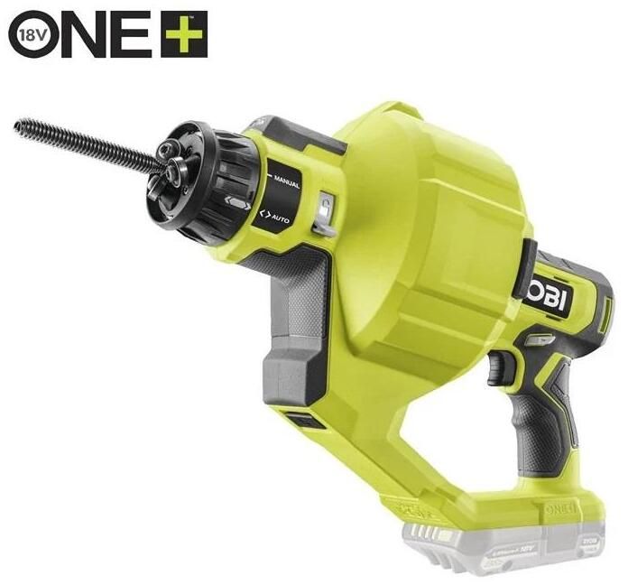 Машина для прочищення труб акумуляторна Ryobi ONE+ RDA18-0 18В діаметр труби до 50мм 6.8м 3.3кг без АКБ та ЗП