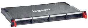 Полка Legrand оптична 19", 1U, висувна модульна для оптичних вставок, неукомплектована