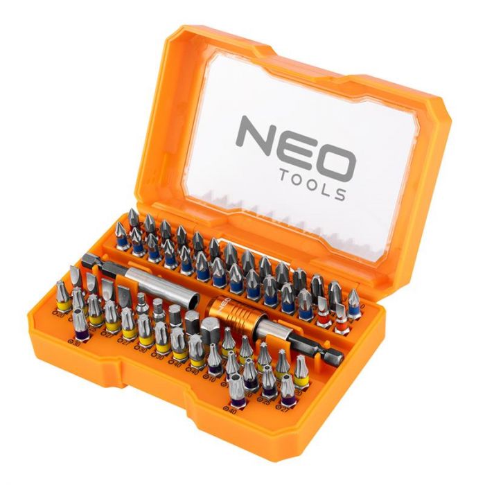 Біти Neo Tools магнітні подовжувачі 2шт, SL,PH,PZ,H,TX,TT, 25мм, кейс набір 60шт