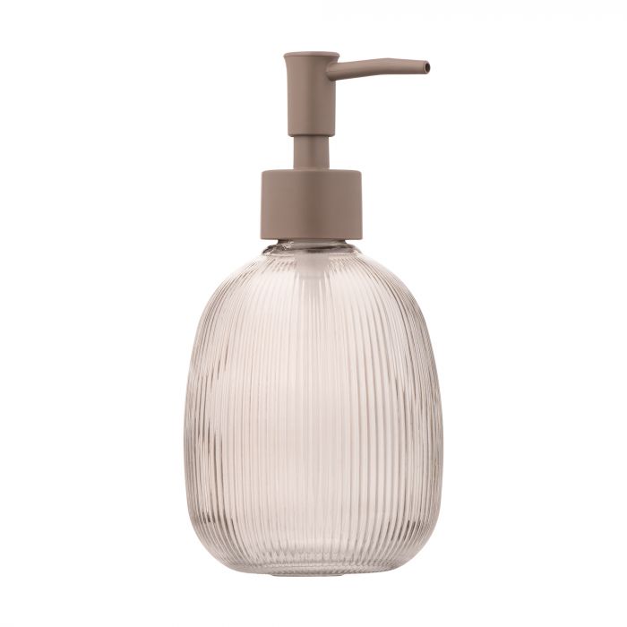 Диспенсер для мила ARDESTO Minimalism Mellon, 350мл, скло, пластик, сірий