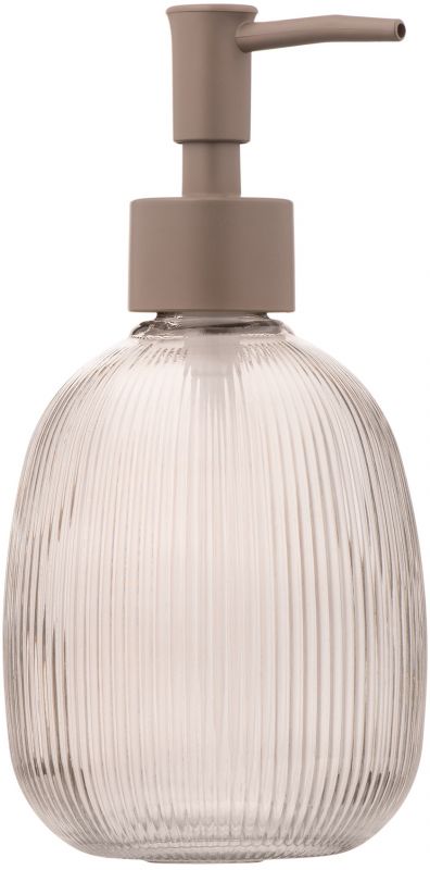 Диспенсер для мила ARDESTO Minimalism Mellon, 350мл, скло, пластик, сірий