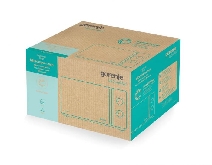 Мікрохвильова піч Gorenje, 20л, мех. керув., 700Вт, гриль, інвертор, чорний